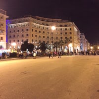 Photo taken at Aristotelous Square by Hacer B. on 10/16/2015