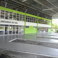 Photo taken at Terminal Rodoviário de Jaraguá do Sul by Ra F. on 1/11/2013