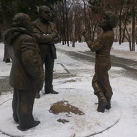 Photo taken at Скульптура «Горожане» by Bulat B. on 11/23/2012
