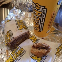 Photo taken at Which Wich? Superior Sandwiches by Erica on 2/19/2014