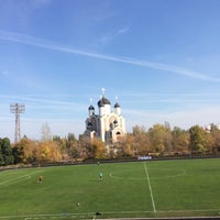Photo taken at Стадион «Факел» by 🐬Katya I. on 10/8/2016