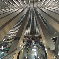 Photo taken at Liège-Guillemins Railway Station (XHN) by Catherine R. on 4/1/2016