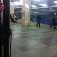 Photo taken at metro Polezhayevskaya by Arina on 4/19/2013