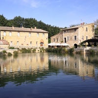 Photo taken at Bagno Vignoni by Altrovista on 10/22/2022