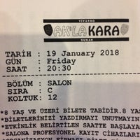 Photo taken at Tiyatro Ak&amp;#39;la Kara by Onur on 1/19/2018
