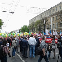Photo taken at Остановка «Улица Комиссаржевской» by Oleg G. on 5/1/2013
