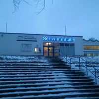 Photo taken at Schwimmhalle Baumschulenweg by Stephanie B. on 3/21/2013