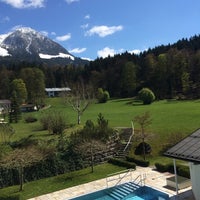 Photo taken at Alm- &amp;amp; Wellnesshotel Alpenhof by Juha-Pekka S. on 4/17/2014