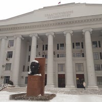 Photo taken at Памятник Серафимовичу by Sergey T. on 2/25/2018