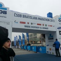 Photo taken at CSOB Bratislava Marathon 2013 by Lucia S. on 3/24/2013