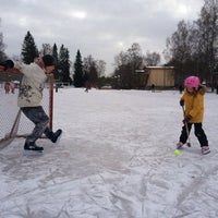 Photo taken at Oulunkyläntien kenttä by Christian L. on 1/19/2014