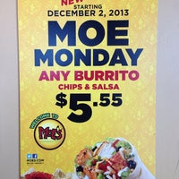 Photo taken at Moe&amp;#39;s Southwest Grill by Chip M. on 1/6/2014