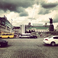 Photo taken at Остановка «Площадь 1905 года» by Yulia F. on 7/11/2013