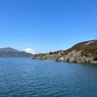 Photo taken at Lake Ashinoko by Chelsea F. on 3/15/2024