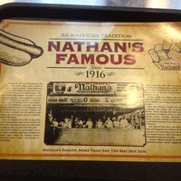 Photo taken at Nathan&amp;#39;s Famous by Ekaterina on 11/14/2013