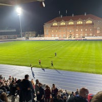 Photo taken at Østerbro Stadion by Christian H. on 10/28/2022