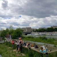 Photo taken at Archipel des Berges de Seine | Jardin flottant Niki de Saint Phalle by Jas on 5/24/2015