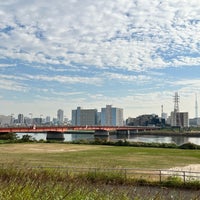 Photo taken at 西新井橋 by Ryohei F. on 12/1/2023