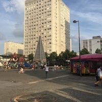 Photo taken at Métro Place des Fêtes [7bis,11] by Gwen R. on 6/8/2018