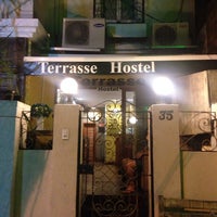 Photo taken at Terrasse Hostel by Lorena M. on 6/7/2014