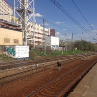 Photo taken at Ж/д станция Тушинская by Alex I. on 5/9/2013