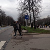 Photo taken at Остановка «Парк Победы» by Romy on 4/28/2013