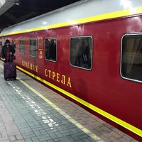 Photo taken at Поезд № 002/001 «Красная стрела» Москва — Санкт-Петербург by Olga Y. on 5/1/2018