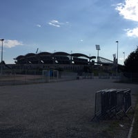 Photo taken at Matmut Stadium Gerland by Liu J. on 9/30/2016