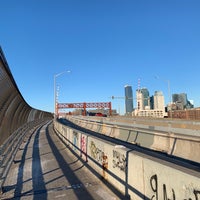 Photo taken at Pulaski Bridge Pedestrian &amp;amp; Bike Path by Robert R. on 1/26/2022