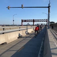 Photo taken at Pulaski Bridge Pedestrian &amp;amp; Bike Path by Robert R. on 3/10/2021