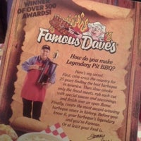 Photo taken at Famous Dave&amp;#39;s by Anthony M. on 11/16/2012