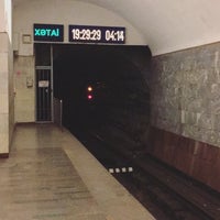 Photo taken at Xətai Metrostansiyası by Nazila G. on 7/14/2017