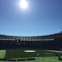 Photo taken at Ajinomoto Stadium by shin1 on 1/1/2016