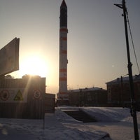 Photo taken at Памятник ракете «Космос» by Irin on 12/6/2012