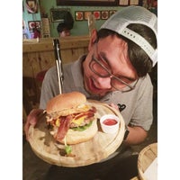 Photo taken at AMP Burger &amp;amp; Bar by Paphon t. on 7/13/2015