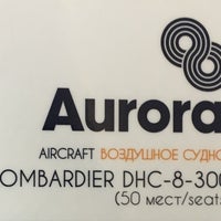 Photo taken at Bombardier DHC-8-300. Aurora. by Станислав Н. on 5/30/2017
