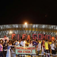 Photo taken at Estádio Sport Club Corinthians Paulista by Fer on 6/9/2014
