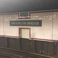Photo taken at MTA Subway - Brooklyn Bridge/City Hall/Chambers St (4/5/6/J/Z) by Caraqueño on 9/11/2017
