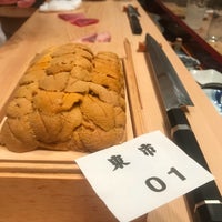 Photo taken at Sushi Kanesaka by ako.n on 9/25/2018