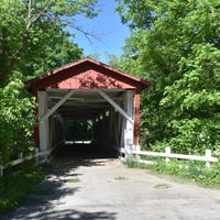 Photo taken at Everett Road Covered Bridge by Andrew B. on 1/8/2022