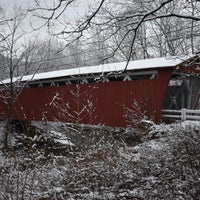 Photo taken at Everett Road Covered Bridge by Andrew B. on 6/15/2022