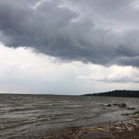 Photo taken at Tarkhovka Beach by Olga S. on 7/18/2021