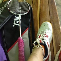 Photo taken at Permsuk Badminton Court by JeaB t. on 10/18/2012