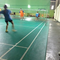 Photo taken at Permsuk Badminton Court by JeaB t. on 1/21/2013