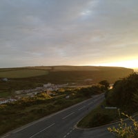 Photo taken at Mawgan Porth by Ricky K. on 8/14/2013