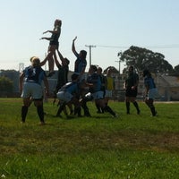 Photo taken at San Francisco Fog Rugby Pitch by Dav Y. on 9/29/2012