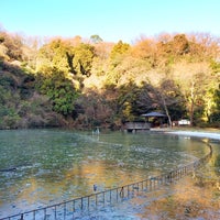 Photo taken at 不動池 by Motoyuki O. on 1/1/2014