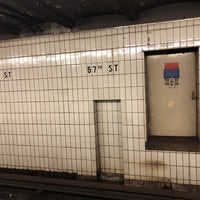 Photo taken at MTA Subway - 57th St (F) by Laura W. on 4/9/2018