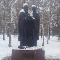 Photo taken at Памятник Петру и Февронии by Nikolai B. on 10/15/2012