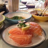 Photo taken at YO! Sushi by Lucy J. on 12/28/2013